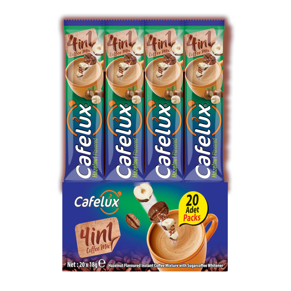 
                  
                    Cafelux 4in1 Coffee Hazelnut Flavour - Display Box
                  
                